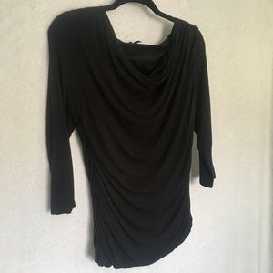 Black Maurices Gathered Ruched Top
